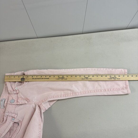 Seven7 Women’s Pink Denim Capri Jeans Size 2 Stretch - Picture 8 of 13